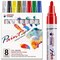 8 Pieces Paint Markers Pens Set, 8 Color Oil-Based Permanent Paint Marker, Medium Tip, Quick Dry and Waterproof Paint Pen for Rock Painting, Ceramic, Wood, Fabric, Plastic, Canvas, Glass, Mugs
